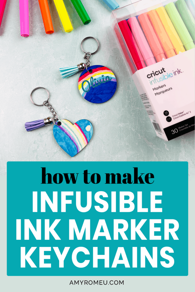 How to Use Cricut Infusible Ink Markers to Make A Keychain - Amy Romeu